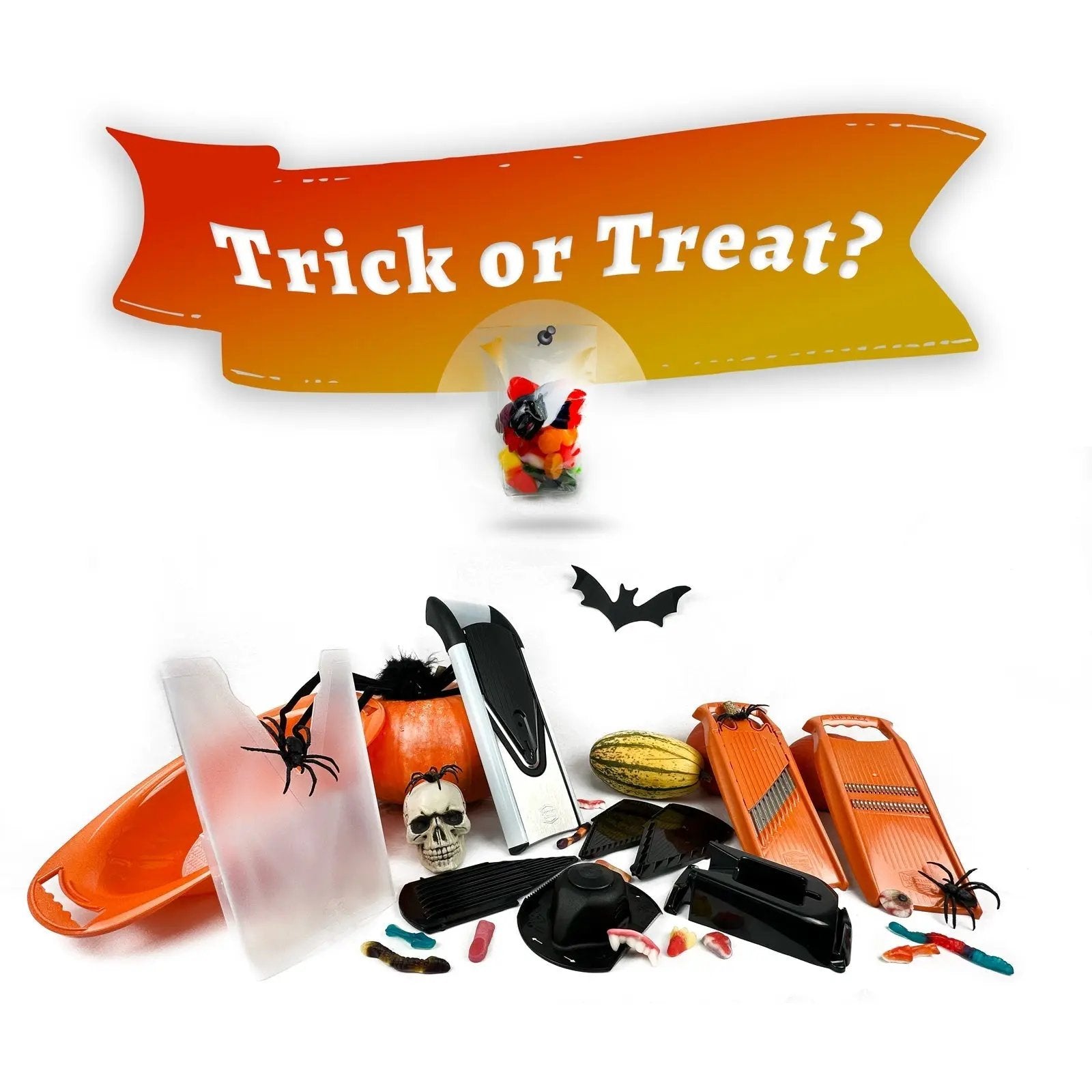 Halloween - Trick or Treat - Wit / Inox Börner Kitchentools