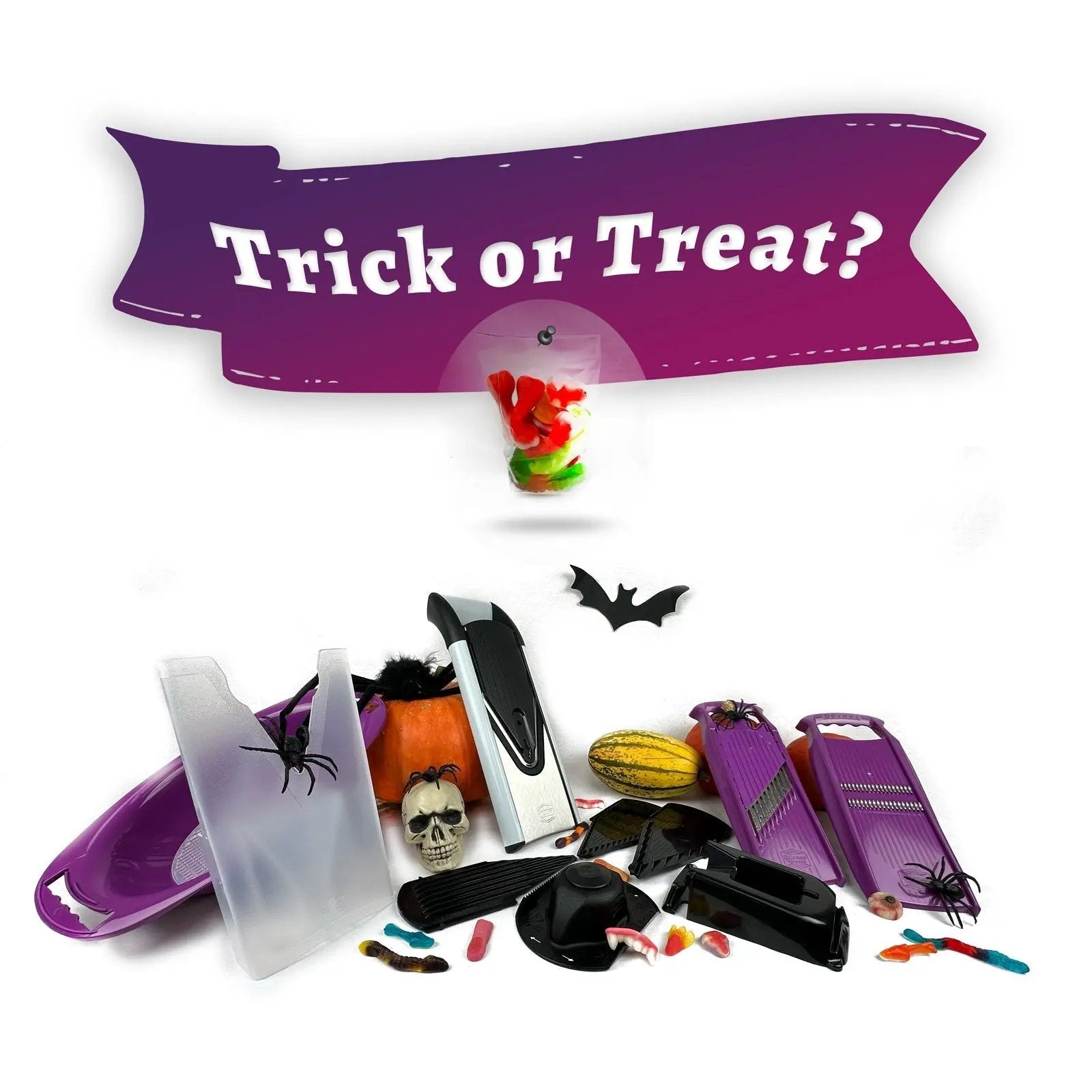 Halloween - Trick or Treat - Wit / Inox Börner Kitchentools