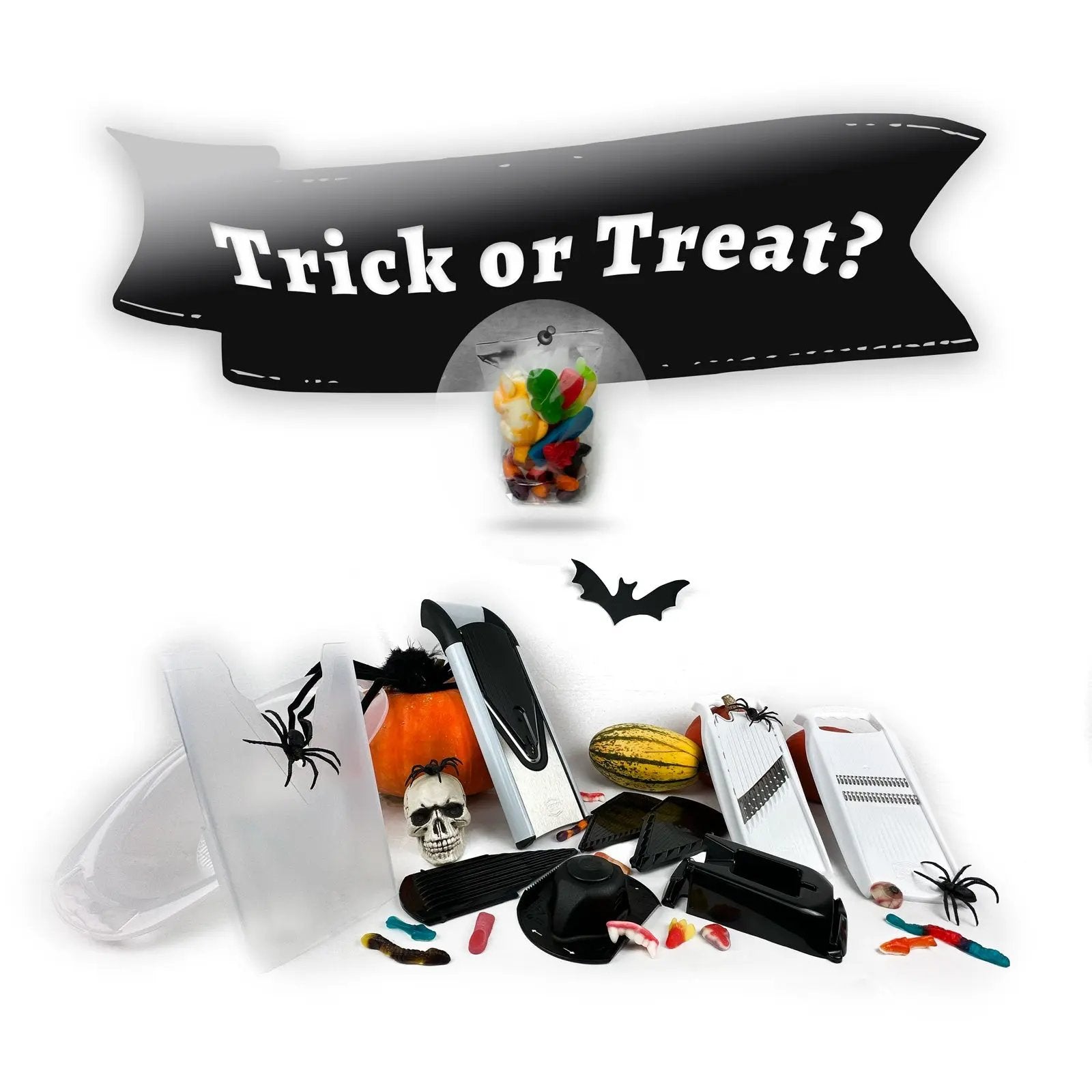 Halloween - Trick or Treat - Wit / Inox Börner Kitchentools